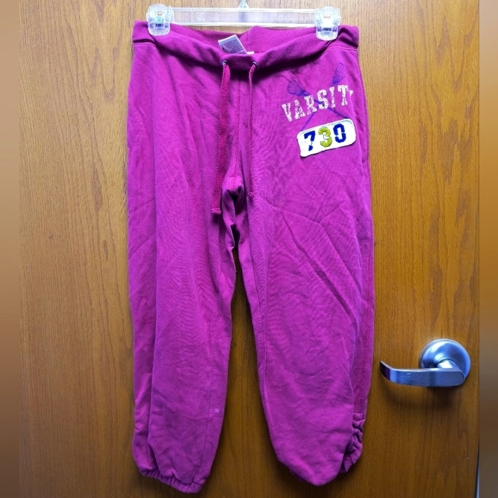 Varsity 730 Maroon Joggers women's size small 5 3 ankle lacrosse sweatpants